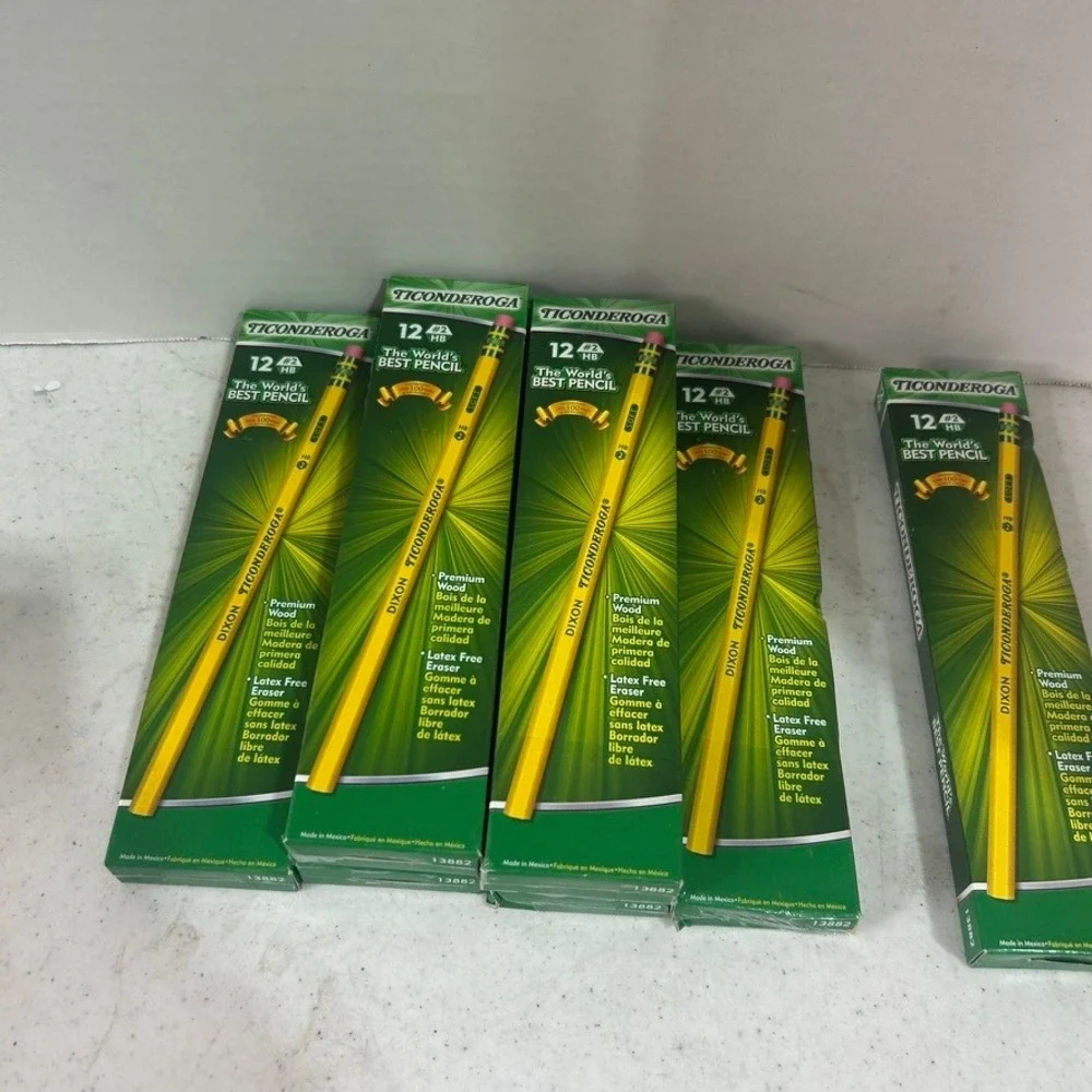 9 Dozen Dixon Ticonderoga 2 HB Wood Cased Pencils Yellow 108 Count Bulk 13882